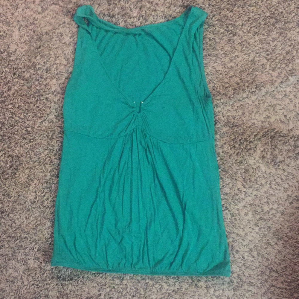 Green tank blouse